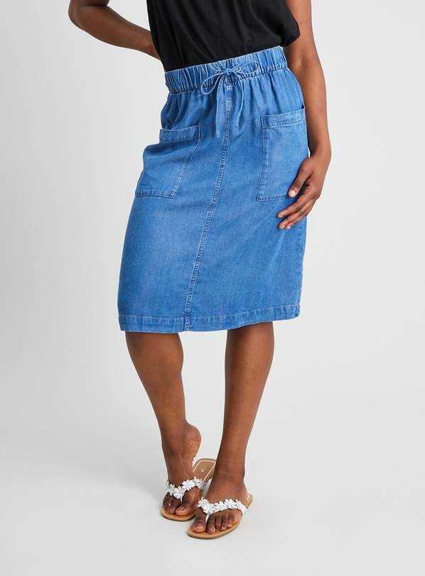 Buy Denim Blue Tencel Skirt 20 Skirts Argos